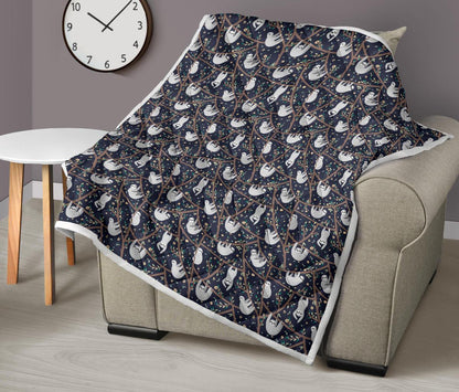 Sloth Happy Design Themed Print Premium Quilt-JTAMIGO.COM