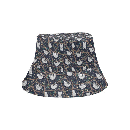 Sloth Happy Design Themed Print Unisex Bucket Hat