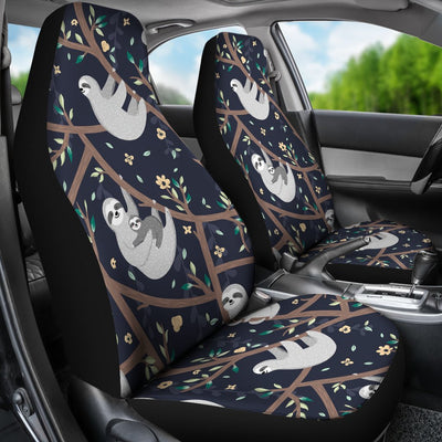 Sloth Happy Design Themed Print Universal Fit Car Seat Covers