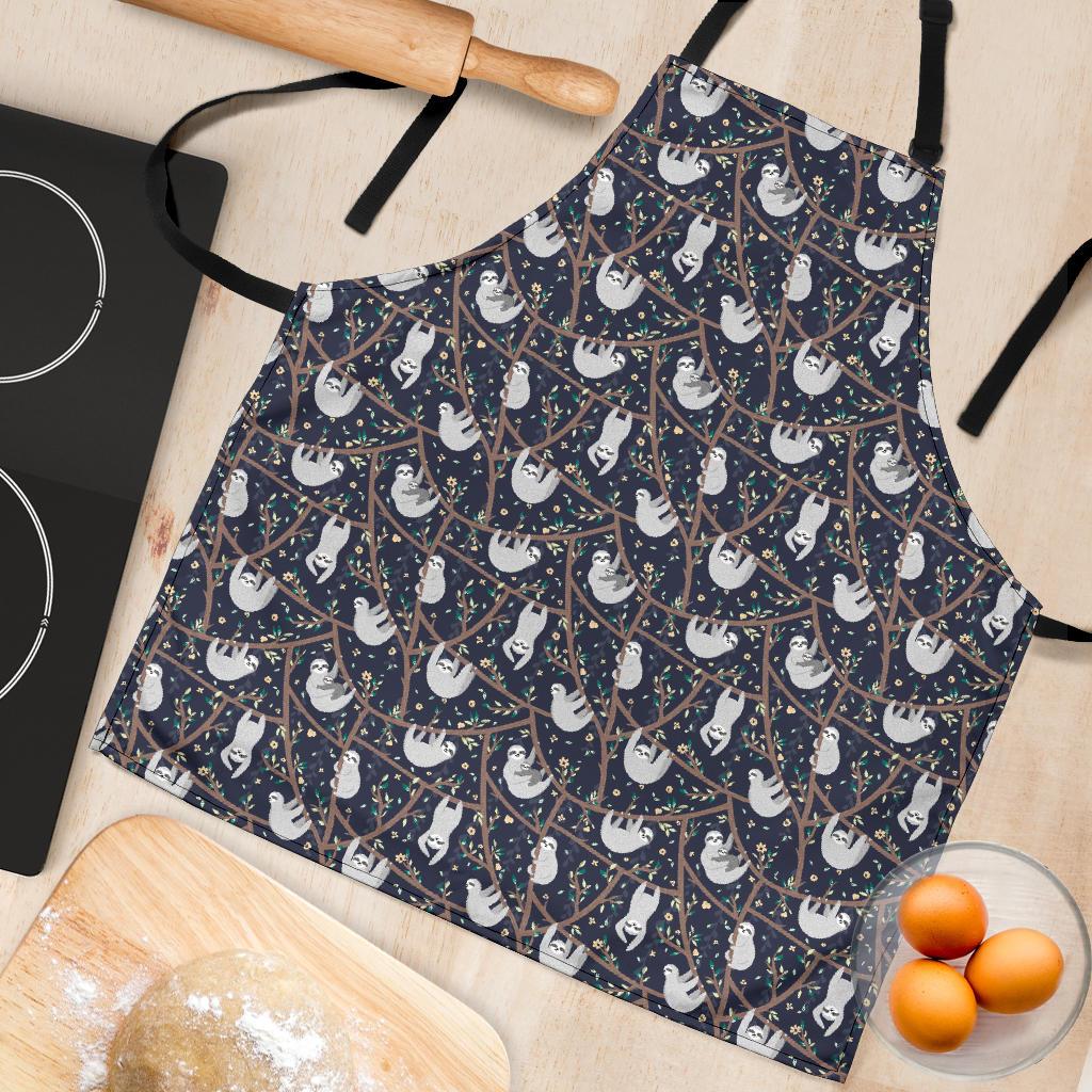 Sloth Happy Design Themed Print Women Apron