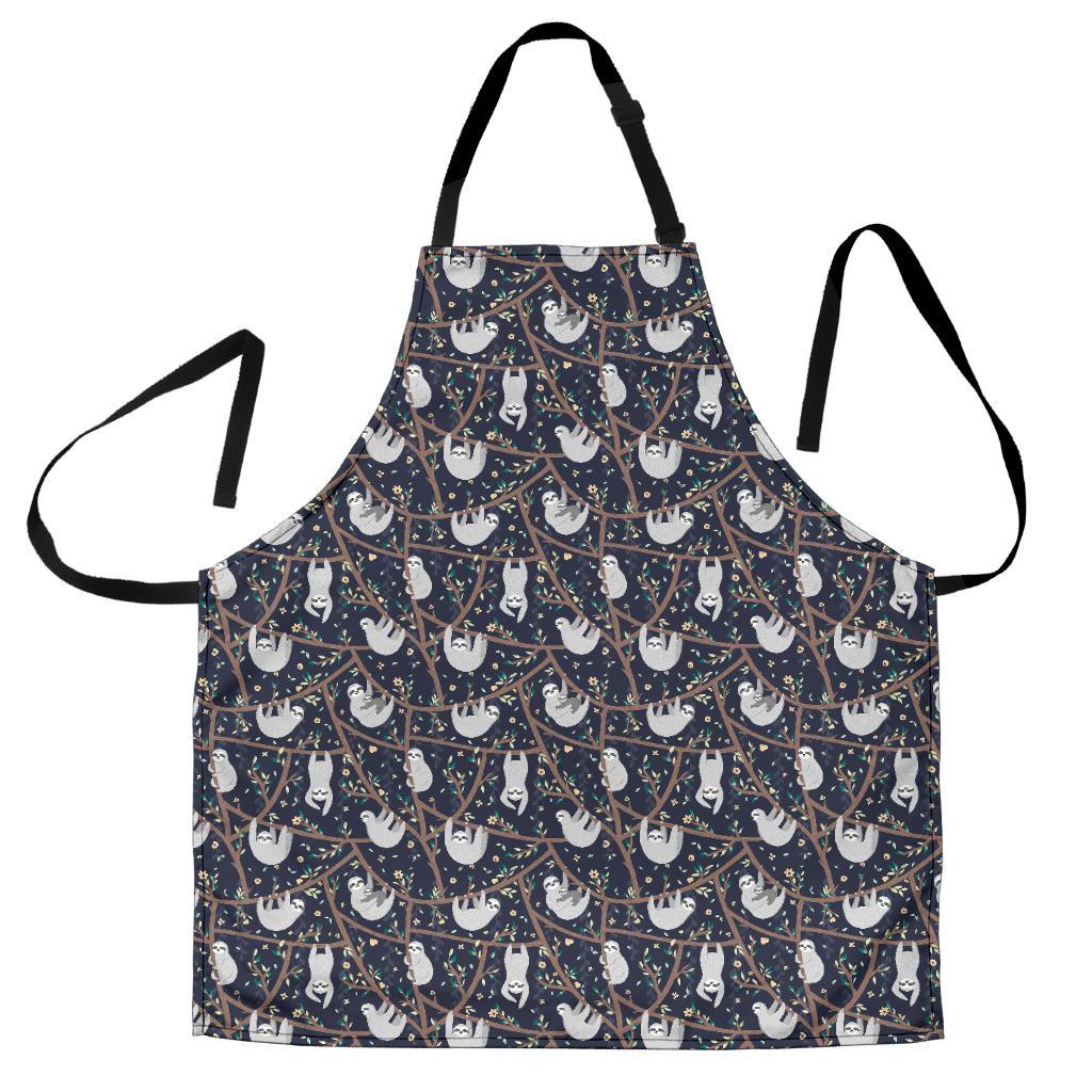 Sloth Happy Design Themed Print Women Apron