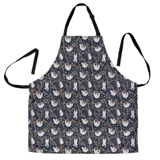 Sloth Happy Design Themed Print Women Apron