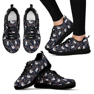 Sloth Happy Design Themed Print Women Sneakers Shoes