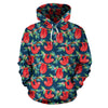 Sloth Red Design Themed Print Pullover Hoodie