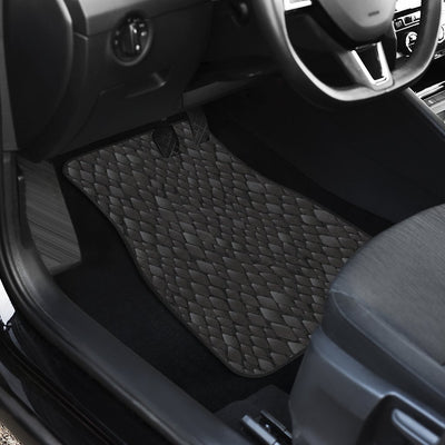 Snake Skin Black Print Car Floor Mats