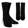 Snake Skin Black Print Crew Socks
