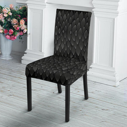 Snake Skin Black Print Dining Chair Slipcover-JTAMIGO.COM