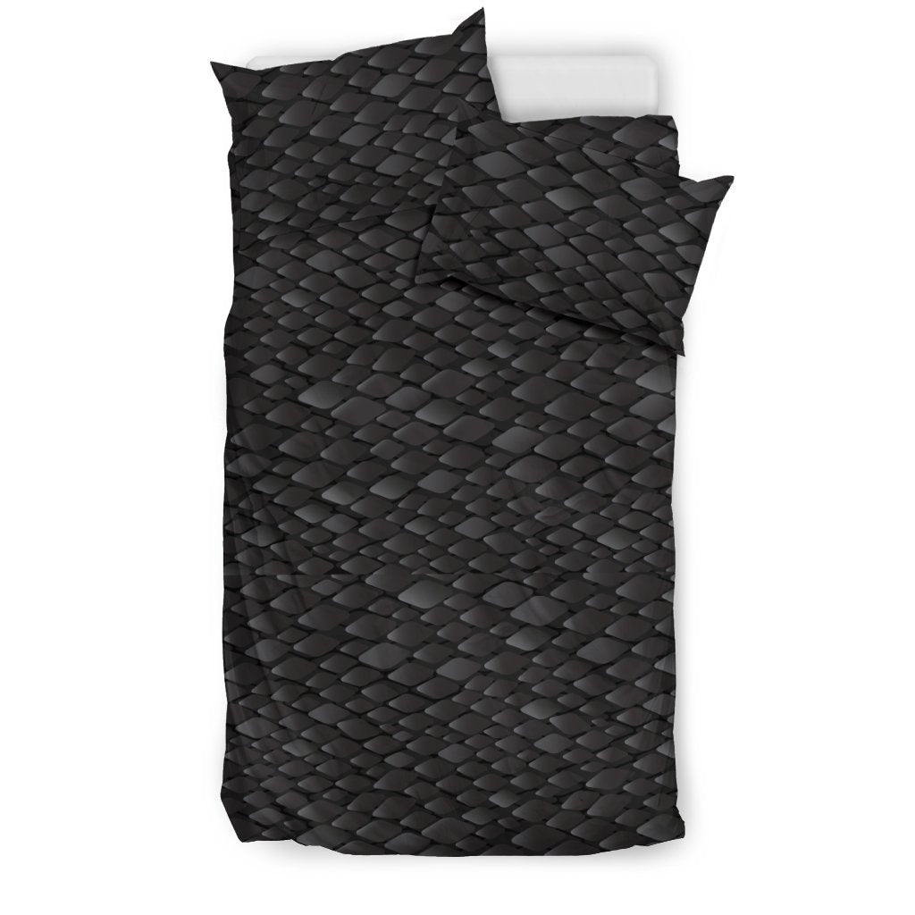 Snake Skin Black Print Duvet Cover Bedding Set