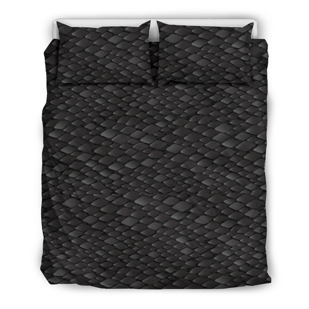 Snake Skin Black Print Duvet Cover Bedding Set