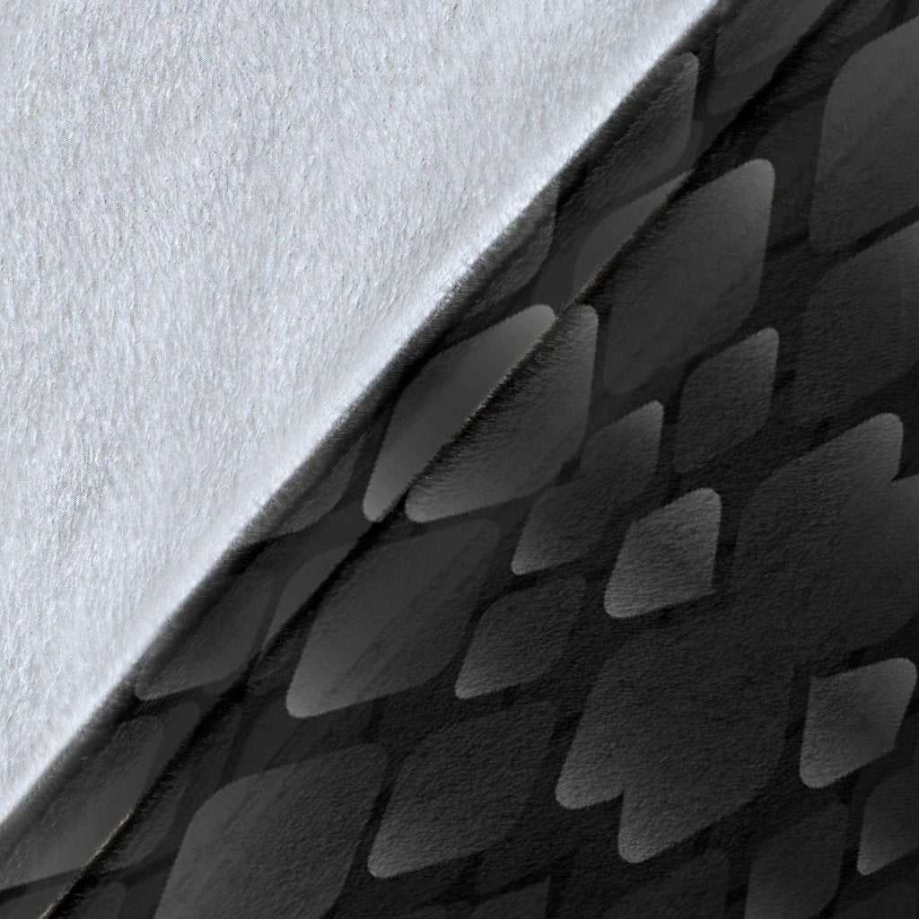 Snake Skin Black Print Fleece Blanket