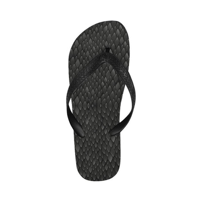 Snake Skin Black Print Flip Flops-JTAMIGO.COM