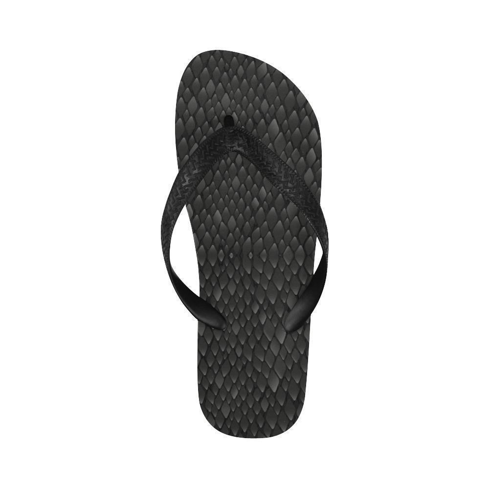 Snake Skin Black Print Flip Flops-JTAMIGO.COM