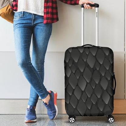 Snake Skin Black Print Luggage Cover Protector