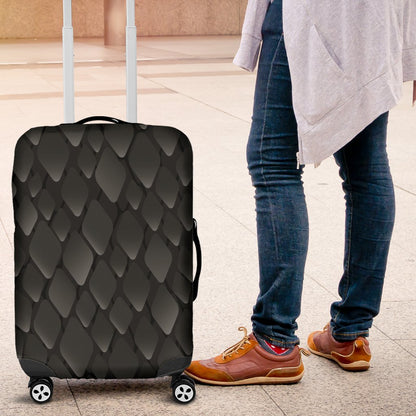 Snake Skin Black Print Luggage Cover Protector