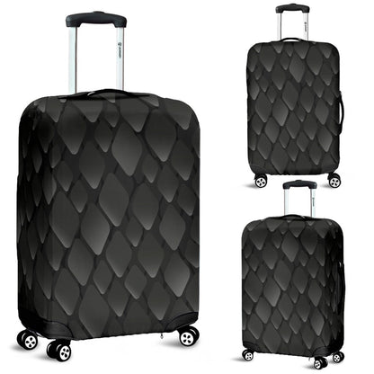 Snake Skin Black Print Luggage Cover Protector