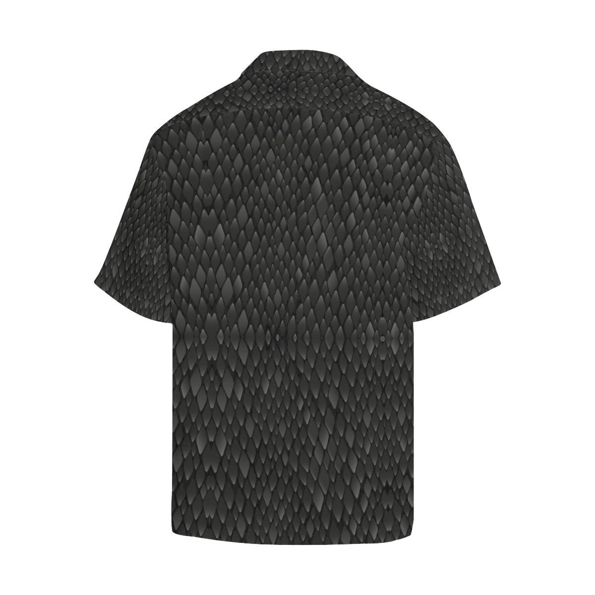 Snake Skin Black Print Men Aloha Hawaiian Shirt
