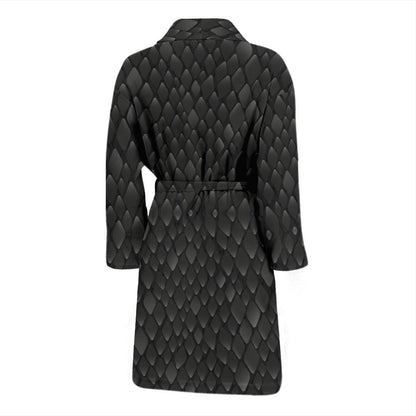 Snake Skin Black Print Men Bath Robe-JTAMIGO.COM