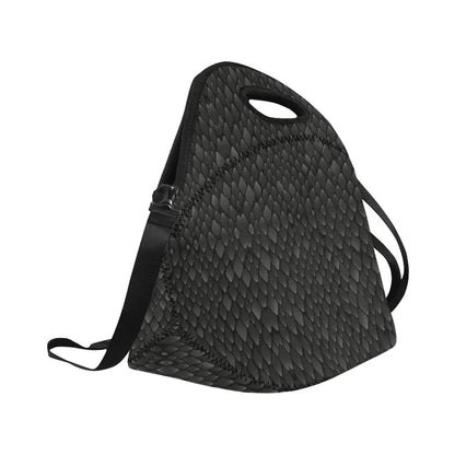 Snake Skin Black Print Neoprene Lunch Bag (Model 1669)(Large)-JTAMIGO.COM