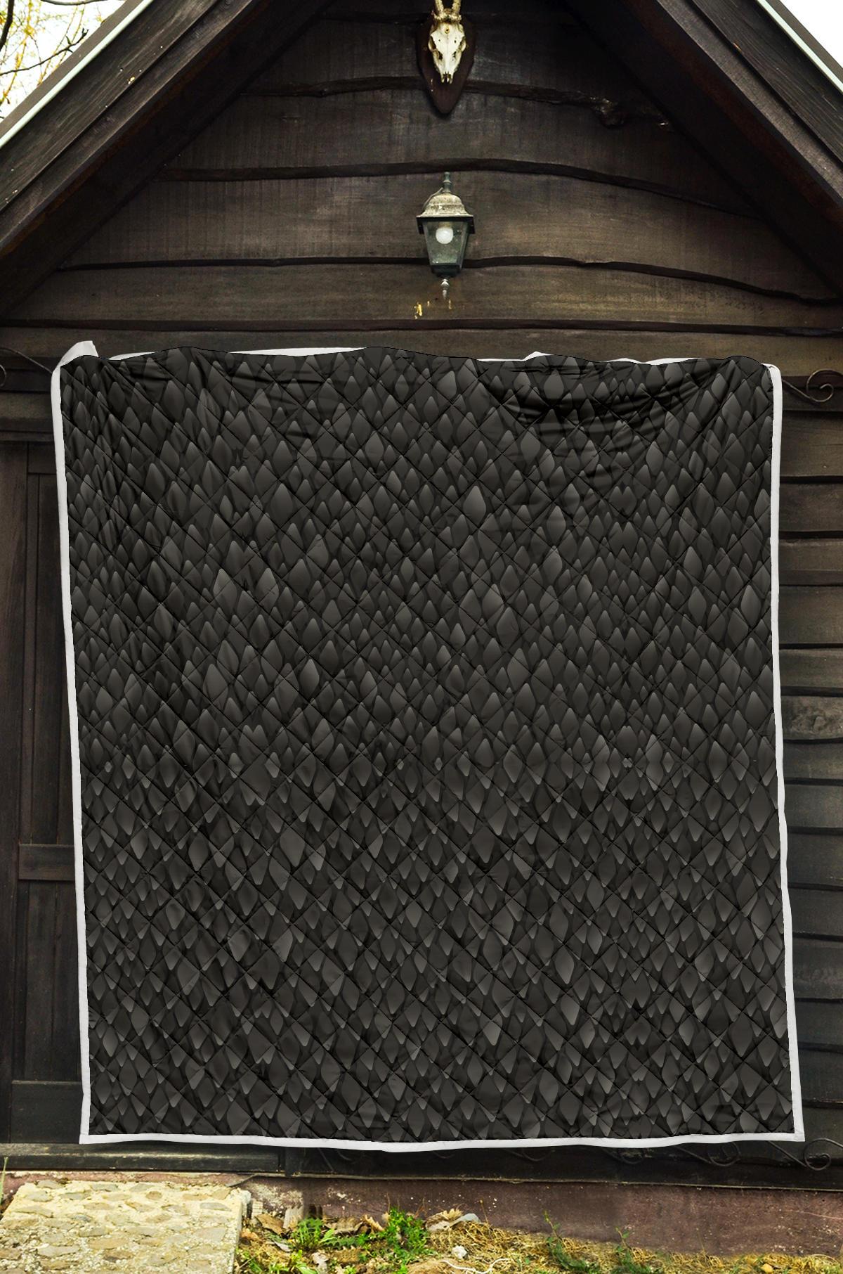 Snake Skin Black Print Premium Quilt-JTAMIGO.COM