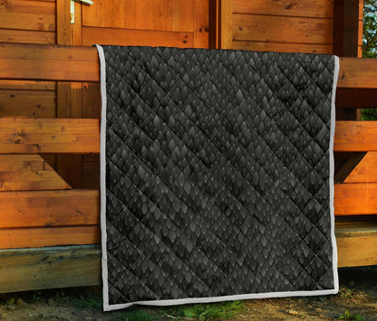 Snake Skin Black Print Premium Quilt-JTAMIGO.COM