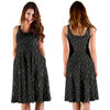 Snake Skin Black Print Sleeveless Dress