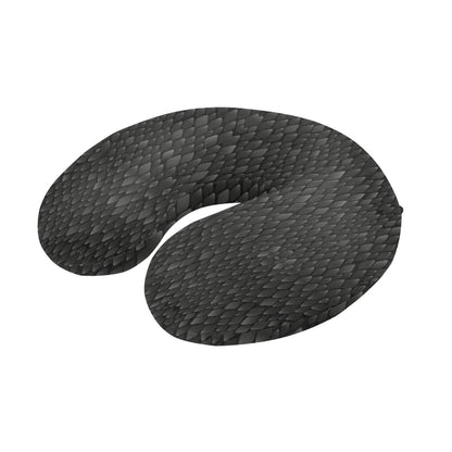 Snake Skin Black Print U-Shaped Travel Neck Pillow-JTAMIGO.COM