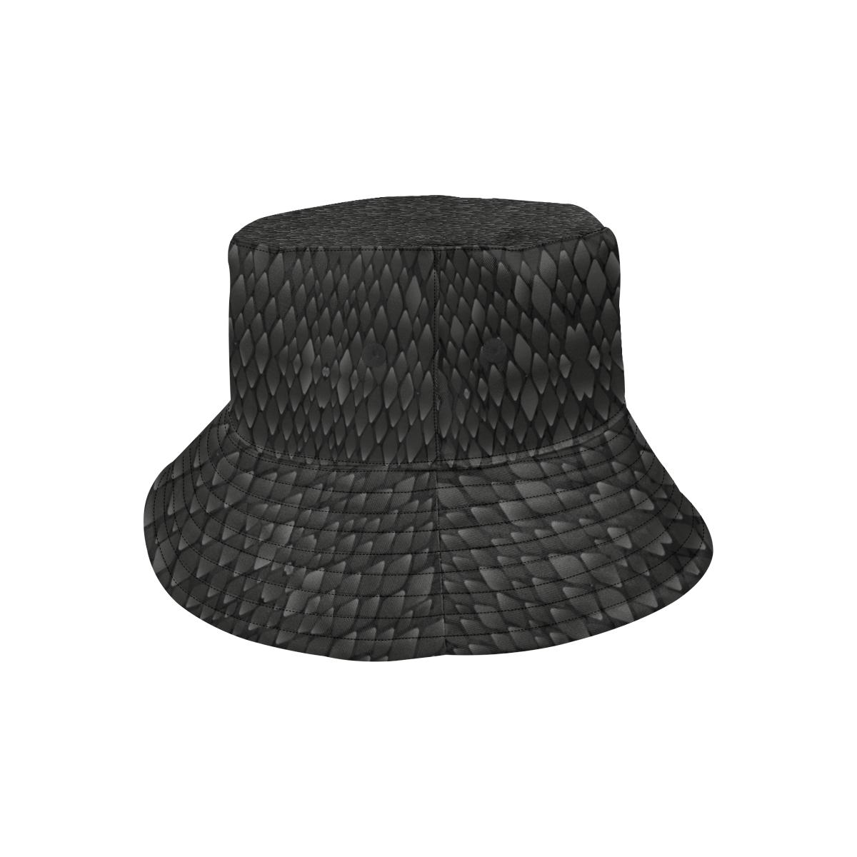 Snake Skin Black Print Unisex Bucket Hat