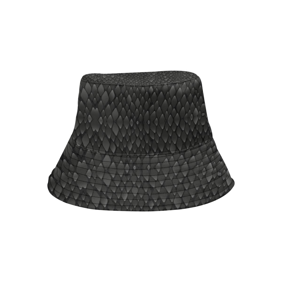 Snake Skin Black Print Unisex Bucket Hat