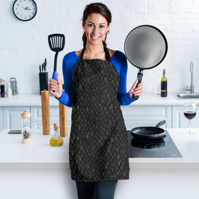 Snake Skin Black Print Women Apron