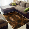 Snake Skin Brown Print Area Rugs-JTAMIGO.COM