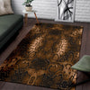 Snake Skin Brown Print Area Rugs-JTAMIGO.COM