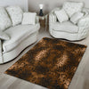 Snake Skin Brown Print Area Rugs-JTAMIGO.COM