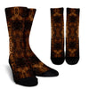 Snake Skin Brown Print Crew Socks