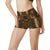 Snake Skin Brown Print High Waisted Spandex Shorts-JTAMIGO.COM