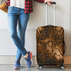 Snake Skin Brown Print Luggage Cover Protector