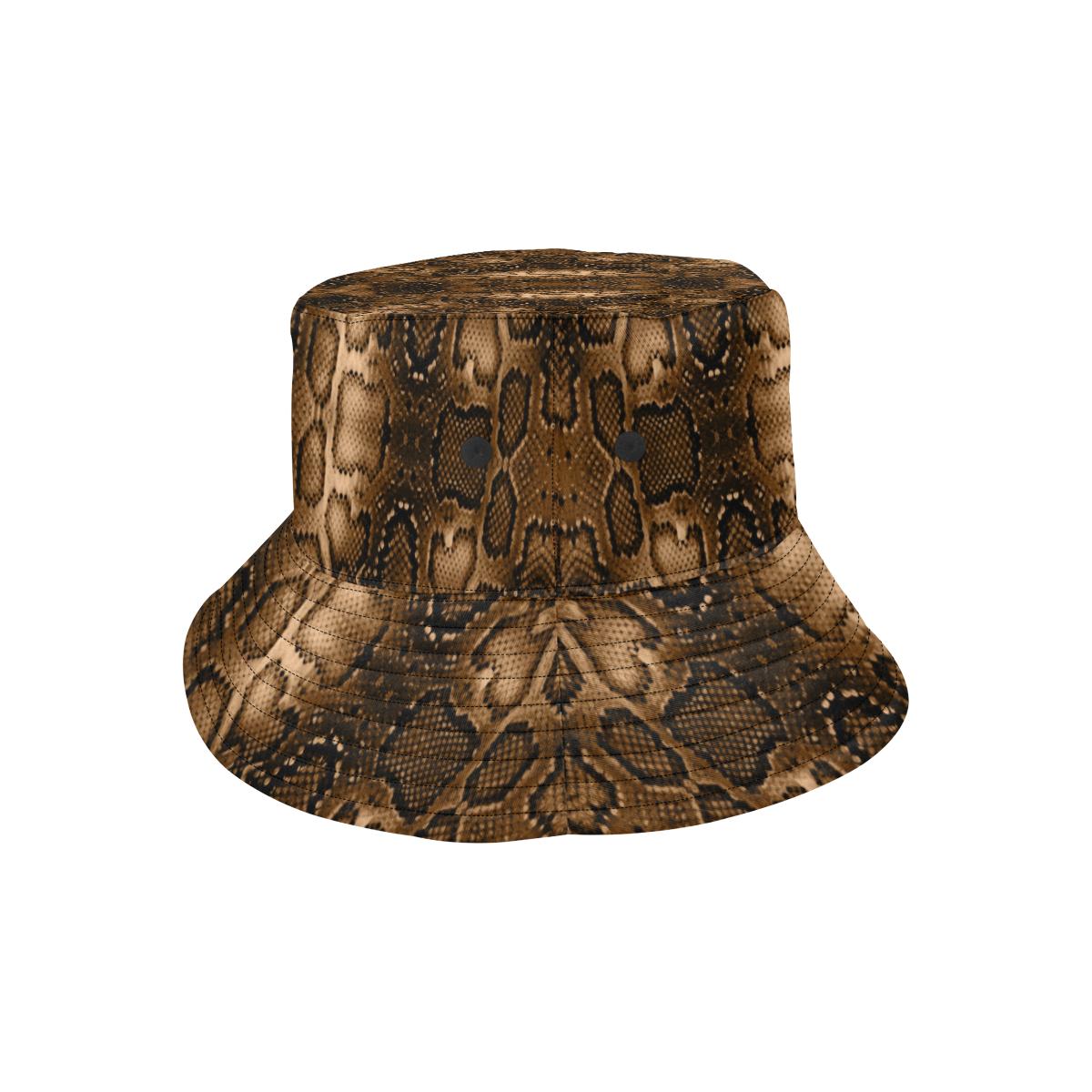 Snake Skin Brown Print Unisex Bucket Hat
