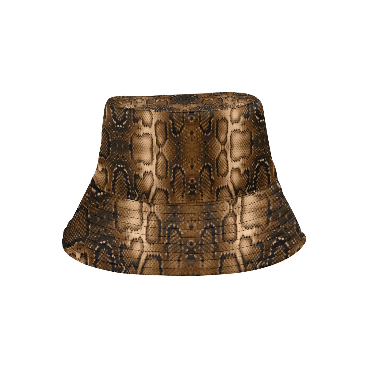 Snake Skin Brown Print Unisex Bucket Hat