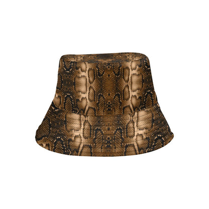 Snake Skin Brown Print Unisex Bucket Hat