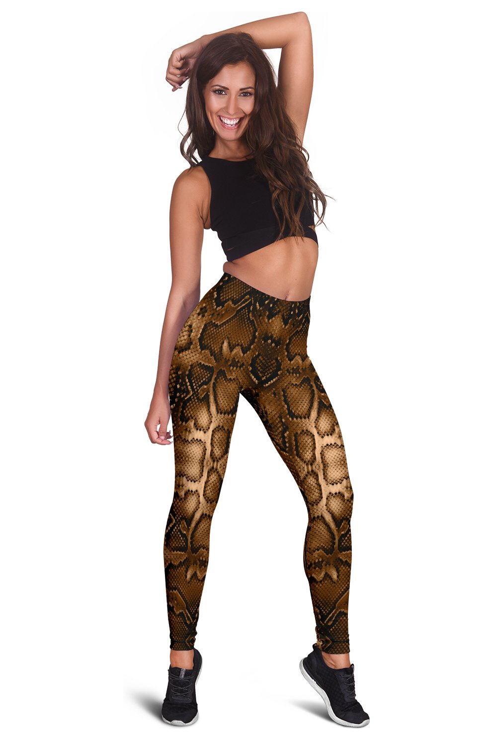 Snake Skin Brown Print Women Leggings