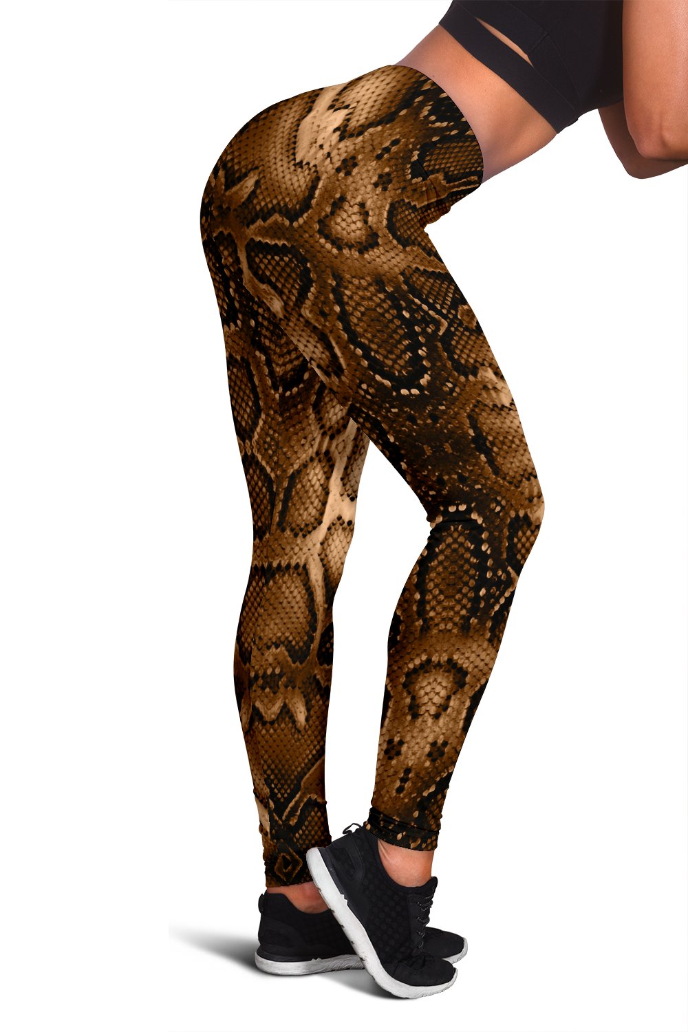 Snake Skin Brown Print Women Leggings