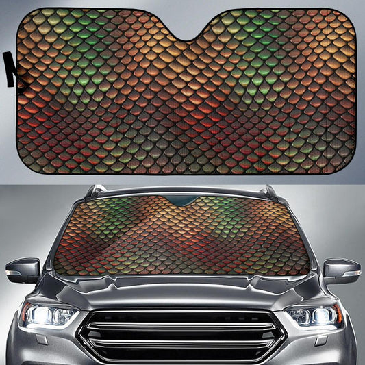 Snake Skin Colorful Print Car Sun Shade For Windshield