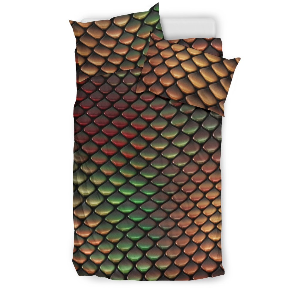 Snake Skin Colorful Print Duvet Cover Bedding Set