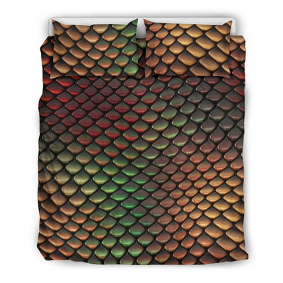 Snake Skin Colorful Print Duvet Cover Bedding Set
