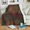 Snake Skin Colorful Print Fleece Blanket