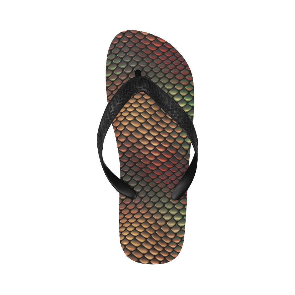 Snake Skin Colorful Print Flip Flops-JTAMIGO.COM