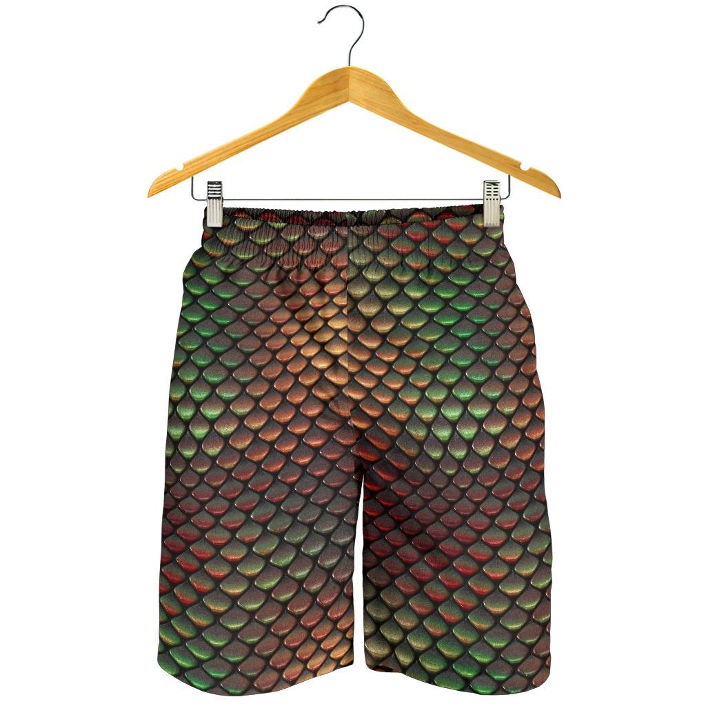 Snake Skin Colorful Print Mens Shorts-JTAMIGO.COM