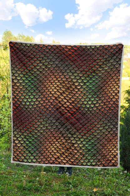 Snake Skin Colorful Print Premium Quilt-JTAMIGO.COM