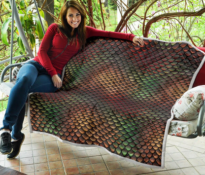 Snake Skin Colorful Print Premium Quilt-JTAMIGO.COM
