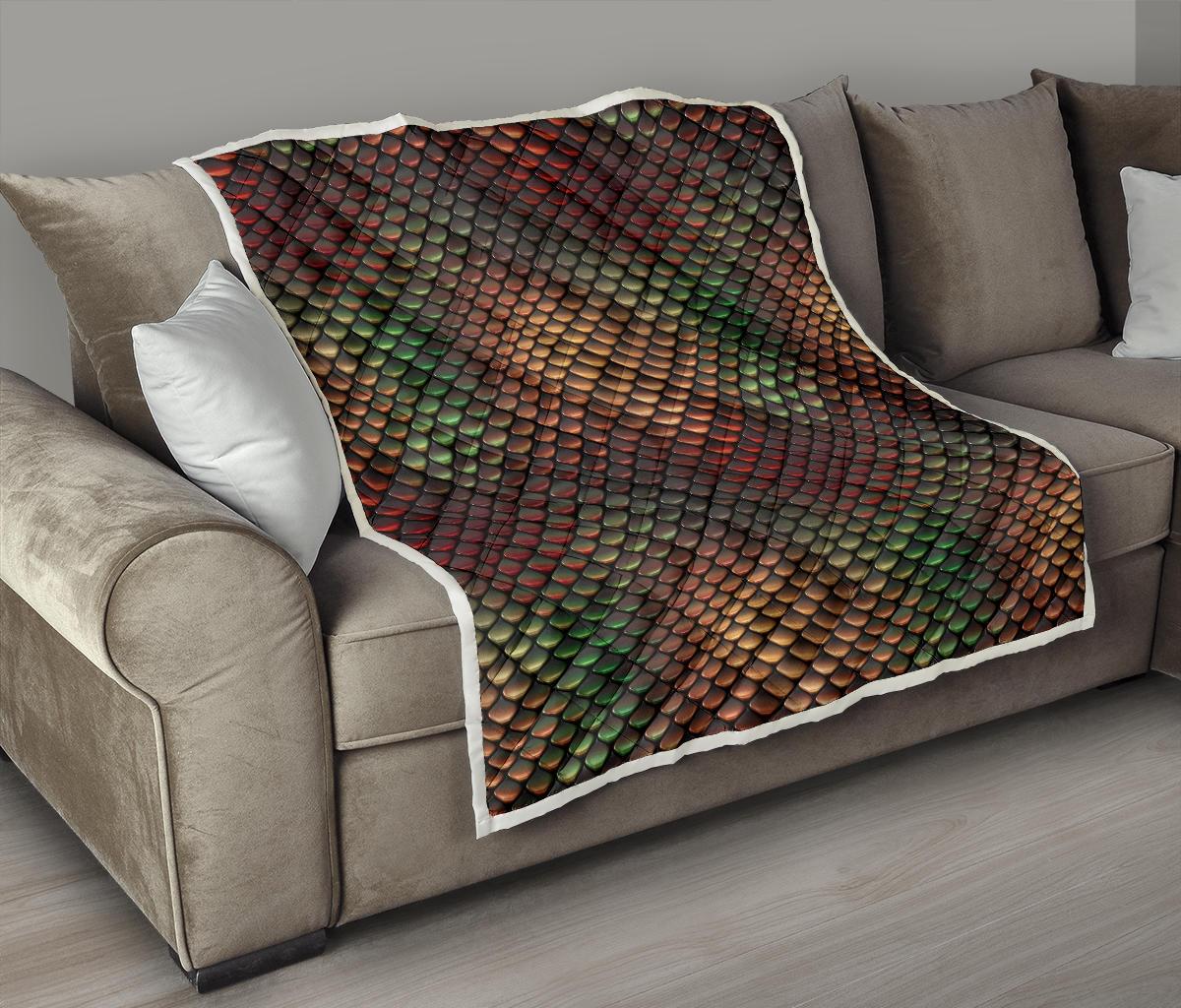 Snake Skin Colorful Print Premium Quilt-JTAMIGO.COM