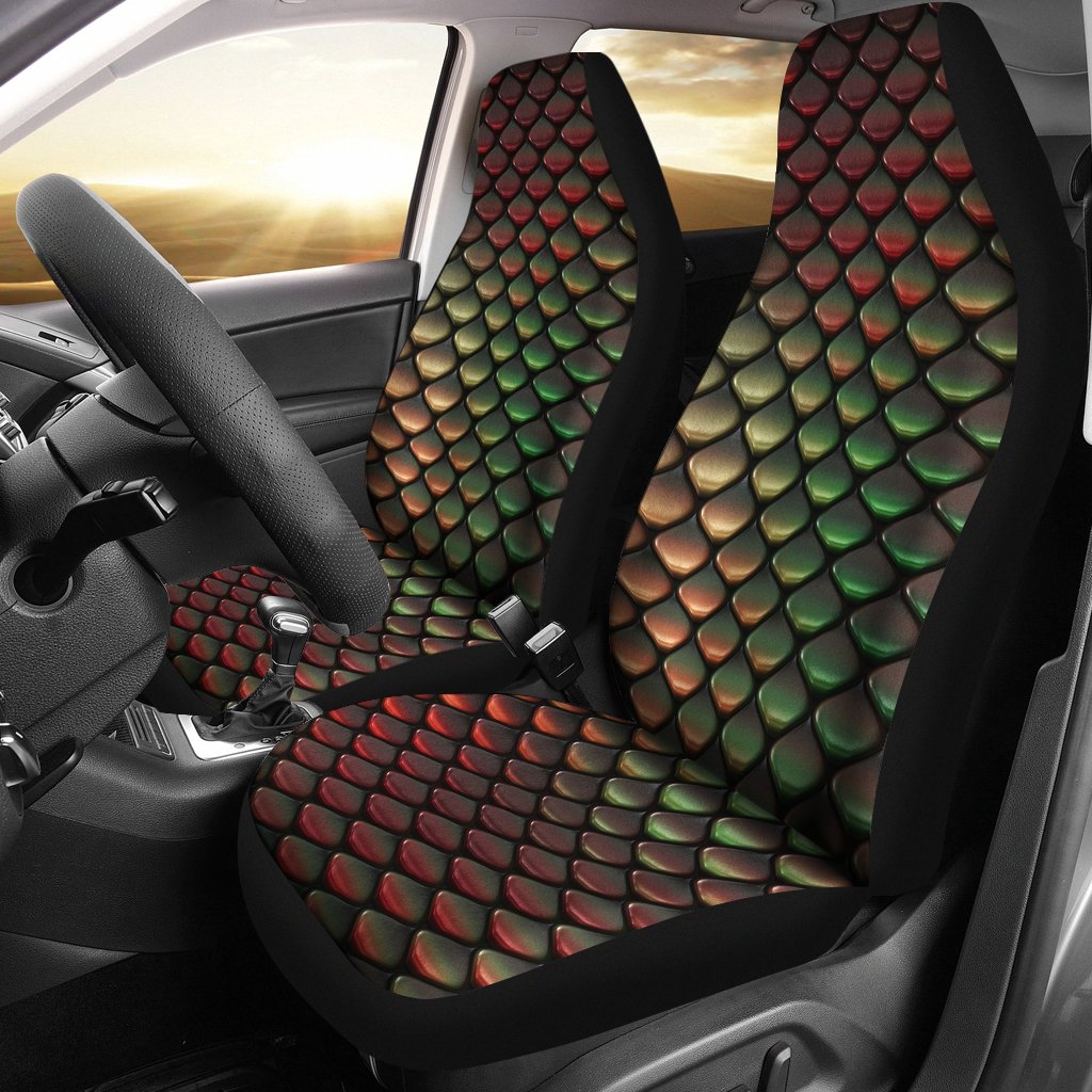 Snake Skin Colorful Print Universal Fit Car Seat Covers